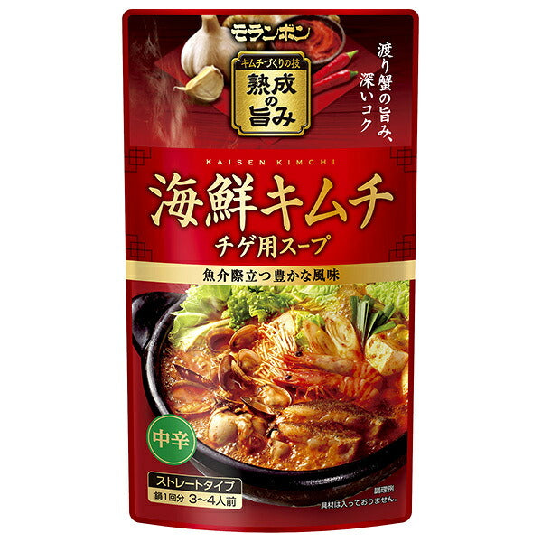 Soupe de ragoût de kimchi aux fruits de mer Moranbong 750g x 10 sachets 