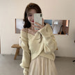 Women's Slouchy Knit Top – Apricot Solid Colour Winter Knitted Top S to 2XL