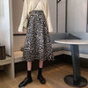 Women High waist Leopard color Midi Skirt