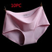 Ice Silk Mid-waist Sexy Seamless Ladies Plus Size Briefs Women