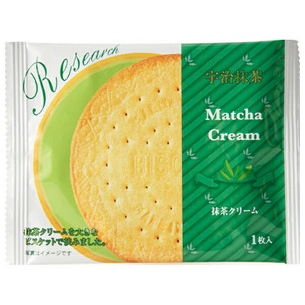 Maeda Seika Matcha Cream Sand Biscuit Research 1 piece x 10 bags [shipped in Japan]