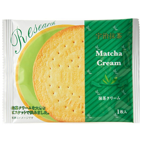 Maeda Seika Matcha Cream Sand Biscuit Research 1 piece x 10 bags [shipped in Japan]