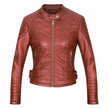 Ladies Fall and Winter Slim fit Leather Jacket  Biker Jacket Women