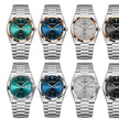 Men's Ultra-Thin Quartz Watch – Stainless Steel Band, Butterfly Clasp, 10 Colors