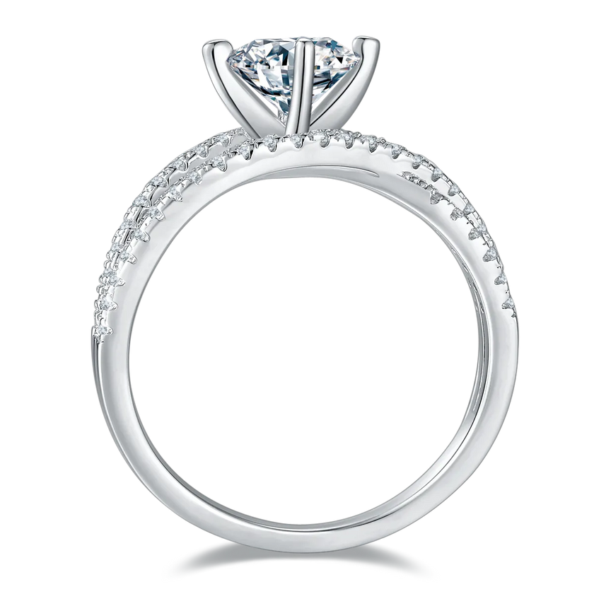 1 Carat Moissanite 925 Sterling Silver Ring