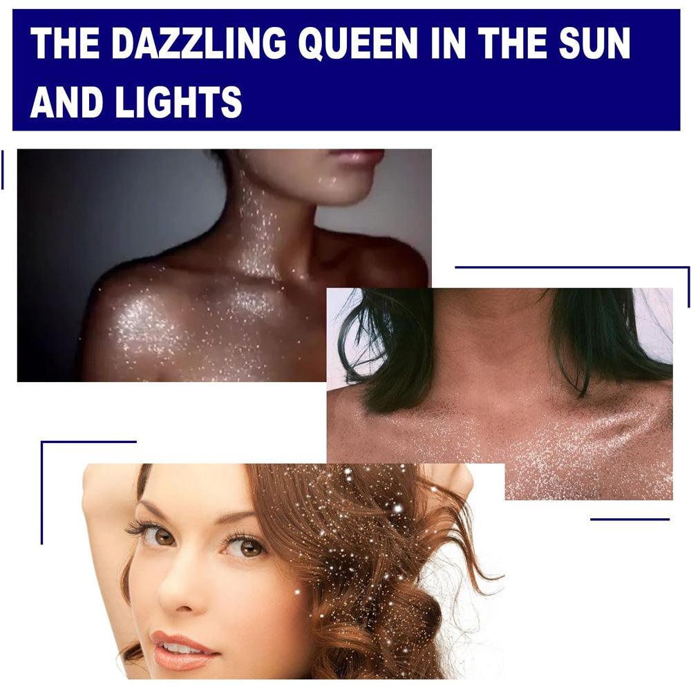 Glitter Spray for Hair and Body Long-Lasting Sparkle Shimmer Spray 60ml All Skin Tones