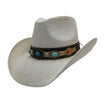 Summer Outdoor Ethnic Style Felt and Straw Cowboy Hat