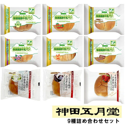Kanda Gogatsudo Kokura Anpan Nasu Kogen Milk Bread 9 Assortment Set 9 Pieces [Shipped in Japan]
