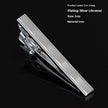 Men's Silver Electroplated Tie Clip – 25 Line Pattern Styles, 5cm Flat Head Business Tie Bar | Canada & USA