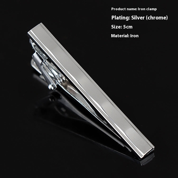 Men's Silver Electroplated Tie Clip – 25 Line Pattern Styles, 5cm Flat Head Business Tie Bar | Canada & USA