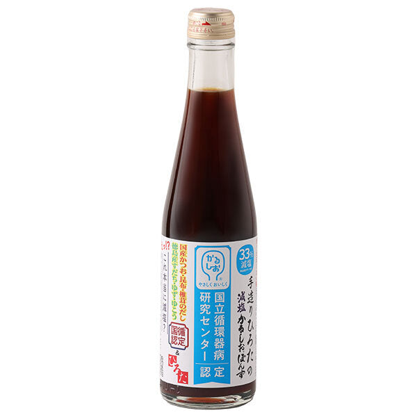 Fait à la main Hirota Foods Fait à la main Hirota Karushio Ponzu à faible teneur en sel Bouteille de 300 ml x 12 bouteilles 