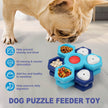 4-Layer Slow Feeder Dog Puzzle Bowl – Interactive IQ Feeder Toy for Dogs & Cats (Blue)