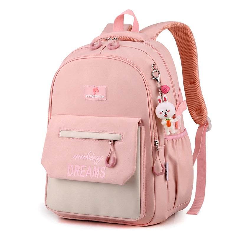 Kids’ Contrast Colour Schoolbag – Large Capacity bACKPACK