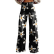 Women's 3D Printed Flared Denim Jeans – Graphic Print Wide Leg Jeans