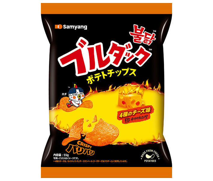 Samyang Japan Buldak Potato Chips 4 kinds of cheese flavor 55g x 20 pieces 