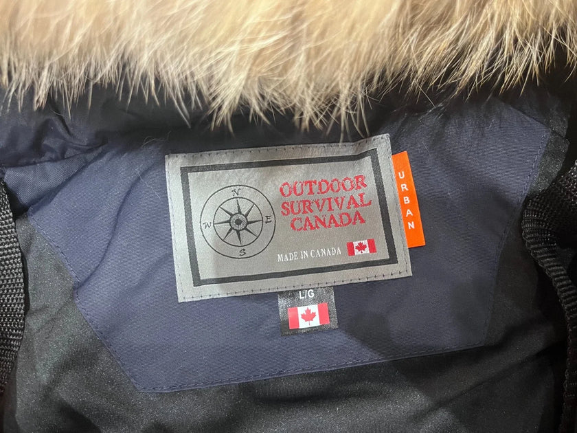 Outdoor Survival Canada Men's Nevluk UC -20°C Urban Down Parka - Large, Cold Lake Blue - ON DISPLAY