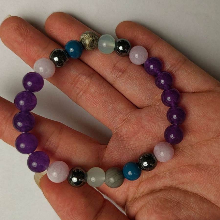 Boho Style 8mm Beaded Gemstone Bracelet Unisex