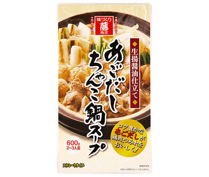 藤商店 あごだしちゃんこ鍋スープ  生揚醤油仕立て 600g×10袋入