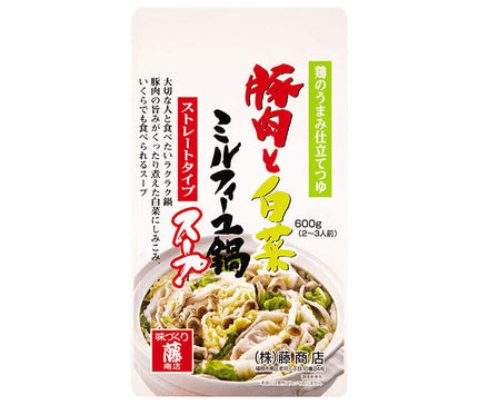 Fuji Shoten Pork and Chinese cabbage millefeuille hot pot soup with chicken flavor broth 600g x 10 bags 