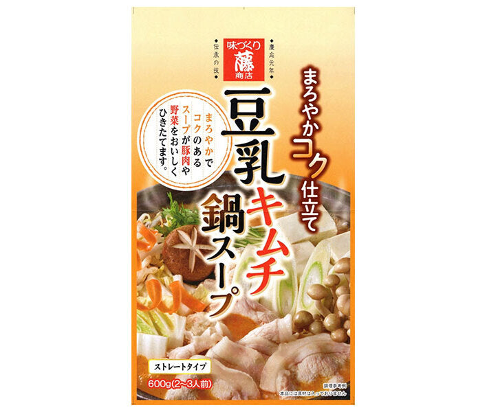 藤商店 豆乳キムチ鍋スープ まろやかコク仕立て 600g×10袋入