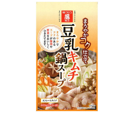 Fuji Shoten Soy Milk Kimchi Hot Pot Soup, Rich and Smooth, 600g x 10 Bags 