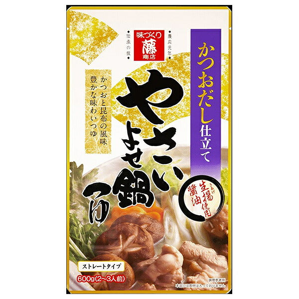 Fuji Shoten Vegetable Hot Pot Soup Base, Bonito Dashi 600g x 10 Bags [Ships from Japan]