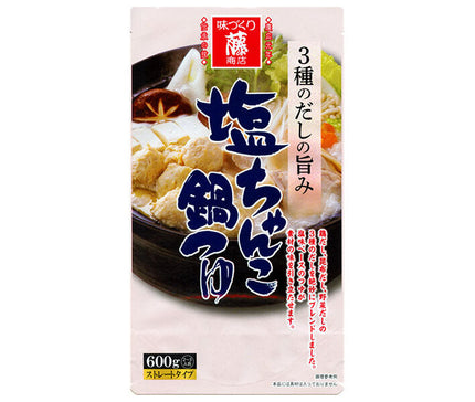 Fuji Shoten Salt Chanko Nabe Soup, 3 Types of Dashi Flavor, 600g x 10 Bags 