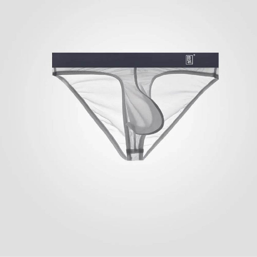 Underwear Men's Briefs Transparent Ice Silk Sexy Full Transparent Trendy Men's Personality Narrow Crotch Low Waist New