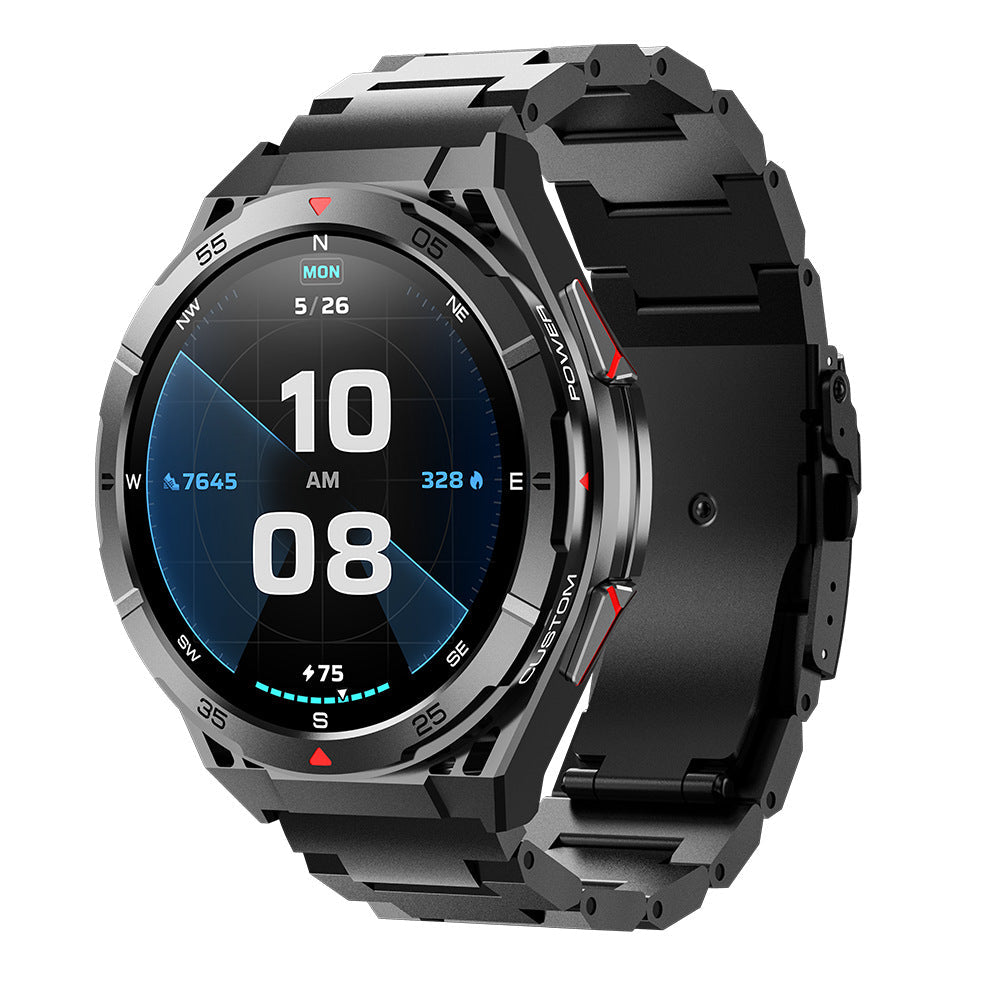 Blood Oxygen & Pressure Compass Fitness Tracker Smart Watch – Outdoor Sport Health Monitor