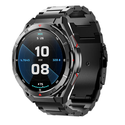 Blood Oxygen & Pressure Compass Fitness Tracker Smart Watch – Outdoor Sport Health Monitor