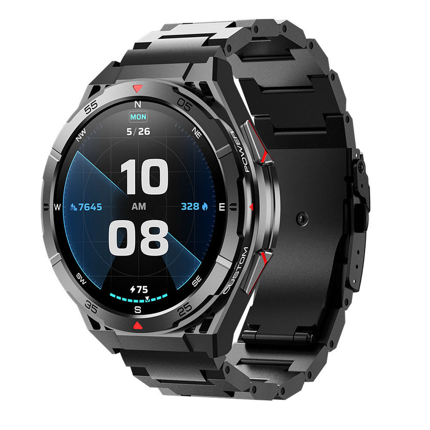 Blood Oxygen & Pressure Compass Fitness Tracker Smart Watch – Outdoor Sport Health Monitor