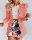 Women  Slim fitted Formal Fashion Short Skirt suit co ord skirt set for women