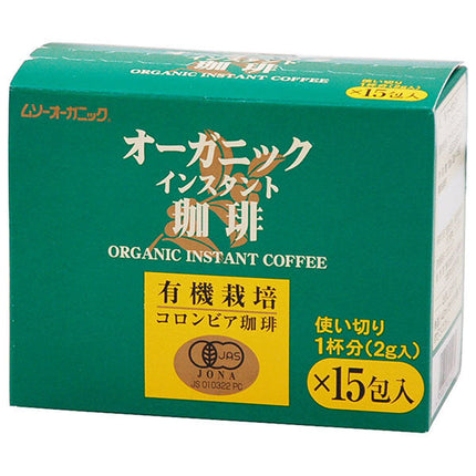 Café instantané biologique Musou Shoji, à usage unique, 30 g (2 g x 15 p) x 24 pièces 