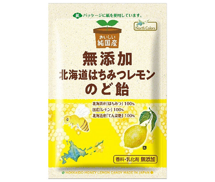 North Colors Purely Japanese Hokkaido Honey Lemon Throat Lozenges 57g x 15 bags 