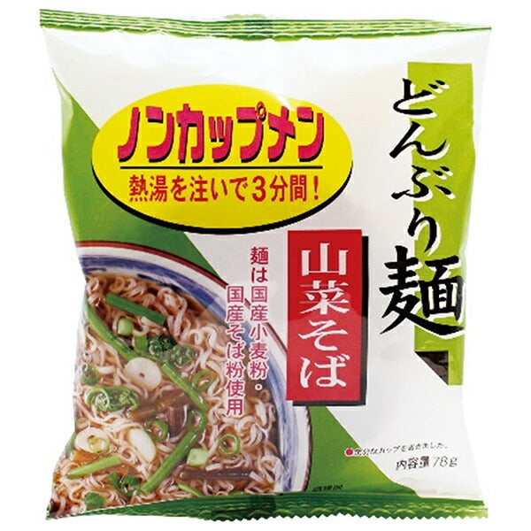 Toei Donburi Noodles Wild Vegetable Soba 78g x 24 bags [Shipped in Japan]