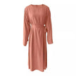 Plus Size Lace Up Muslim Women's Dress