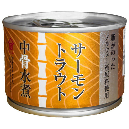 Takagi Shoten Salmon Trout Boiled Backbone 160g can x 12 pieces [Shipped in Japan]
