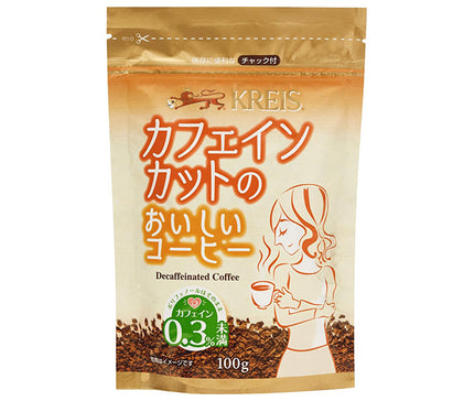 KREIS クライス カフェインカットのおいしいコーヒー(ジッパーパック) 100g袋×6袋入