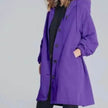 Women Casual Style Hoodie Windbreaker Mid-Length Long-Sleeved waist Jacket