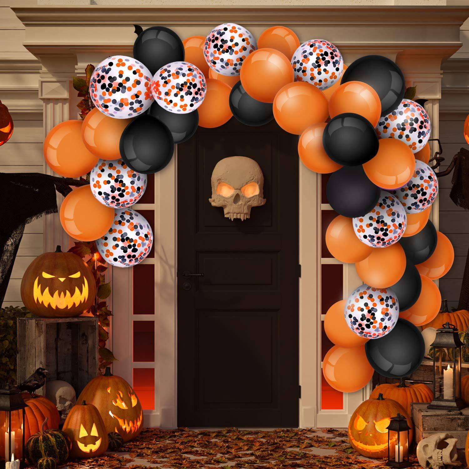 Halloween Balloon Set – Black & Orange Party Decoration Balloons