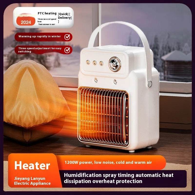 2 in 1 Indoor House Room Humidifier and Space Heater Warm Air Blower