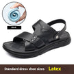 Men’s Premium Leather Cross-Strap Sandals – Breathable Open-Toe Casual Comfort Shoes