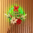 Christmas Luminous LED Light Garland Door Hanging wreaths Decorations