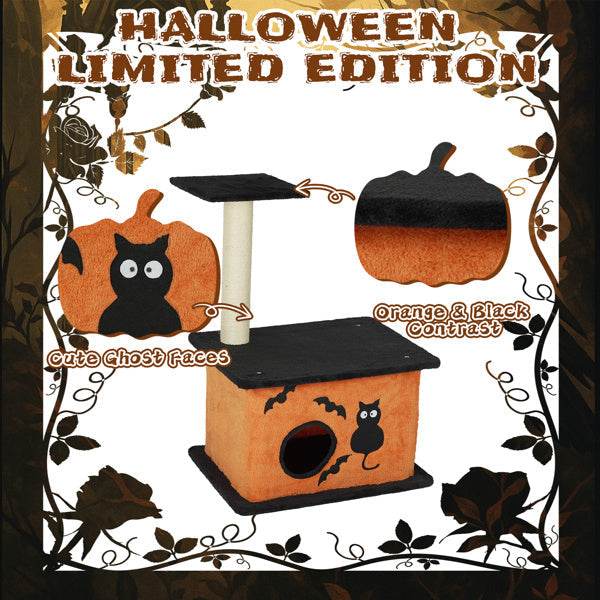 Halloween Inspired Cat Tree Tower Cat Tree For Indoor  With Spacious Cat Condo