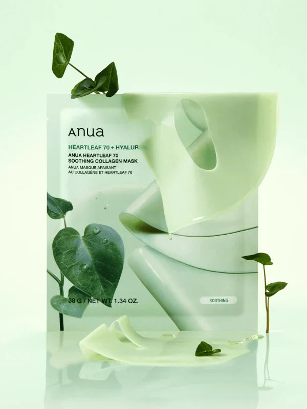 Anua Heartleaf 70 Soothing Collagen Mask 38g - 1 BOX 4 PCS