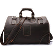 Vintage Leather Travel Duffle Bag – Genuine Cowhide Retro Weekender Bag for Men | Large Capacity Carry On Luggage