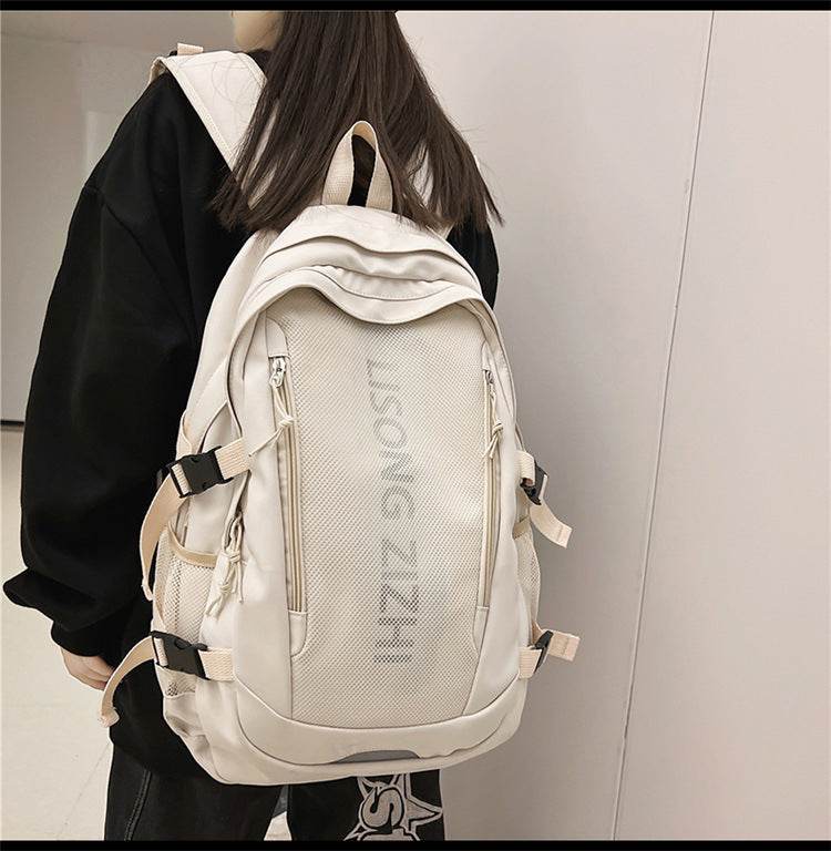 Simple Large Capacity Waterproof High School Backpack for Teens