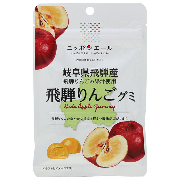 JA Zennoh Nippon Ale Gifu Prefecture Hida apple gummy 40g x 10 bags [shipped in Japan]