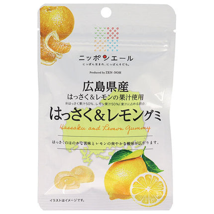 JA全農 ニッポンエール 広島県はっさく&レモン グミ 40g×10袋入