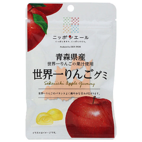 JA Zennoh Nippon Ale Préfecture d'Aomori Meilleurs bonbons gélifiés à la pomme au monde 40 g x 10 sachets 